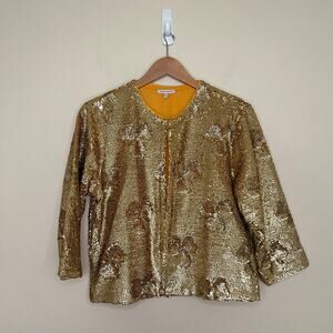 Frances Valentine Gold Sequin Jacket